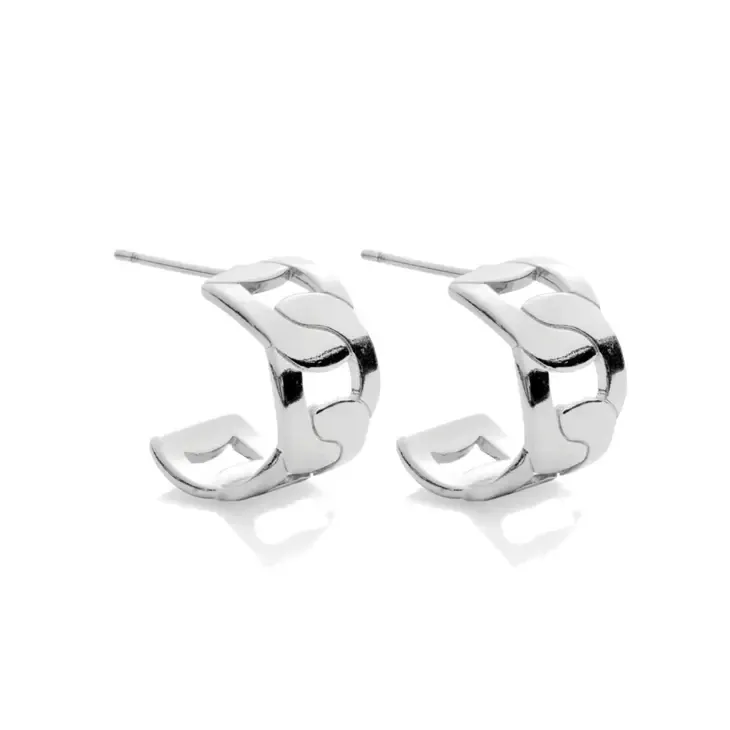 Graceful Crystal-Look Hoop Earrings