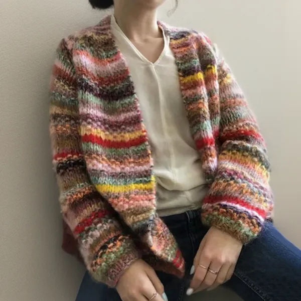 Relaxed Open Front Cardigan