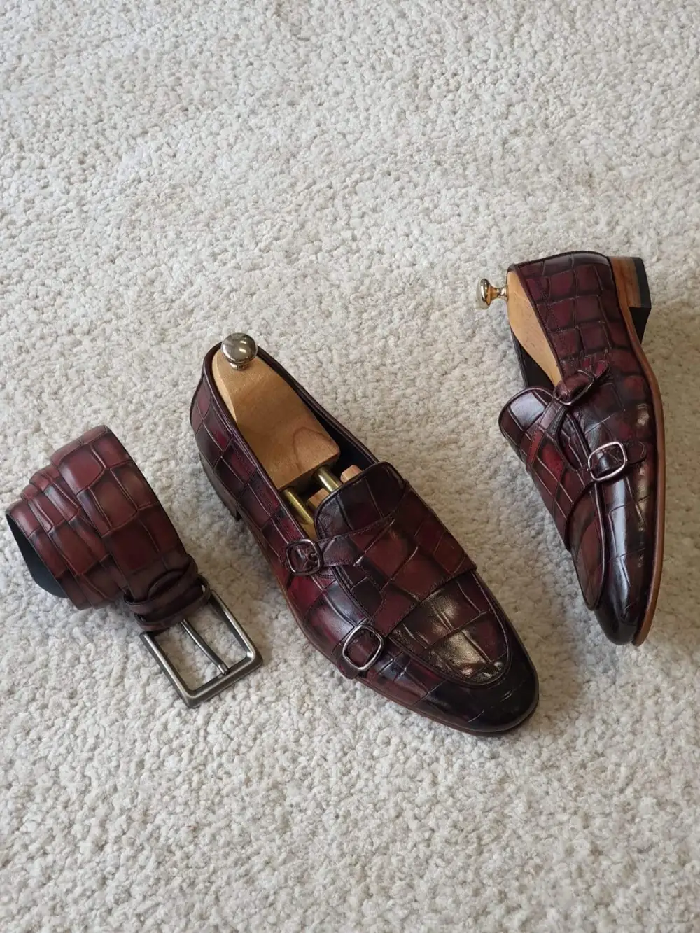 Refined Double Monk Strap Loafers