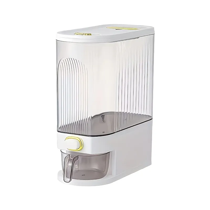 Automatic Rice Dispenser with Measuring Function, Kitchen Tool for Rice Storage and Dispensing