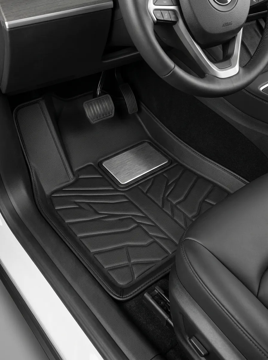 Modern Geometric Pattern All-Weather Vehicle Floor Mat