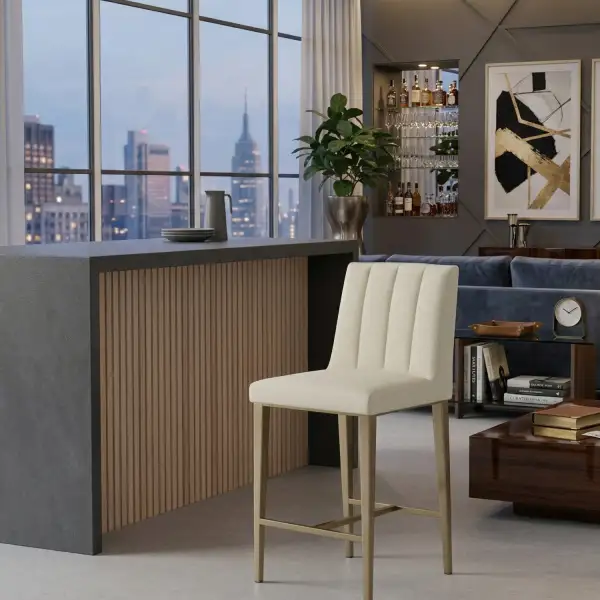 Metal-Frame Counter Stool