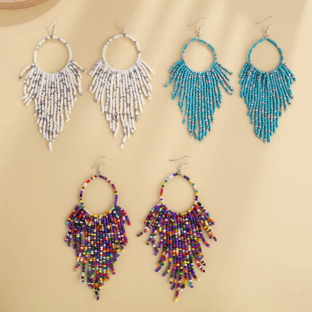 Textured Tassel Vintage Earrings