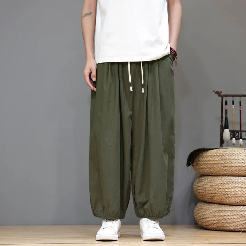 Elastic Waist Harem Pants