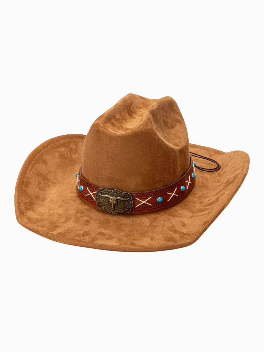 Marcella Suede Western Cowboy Hat