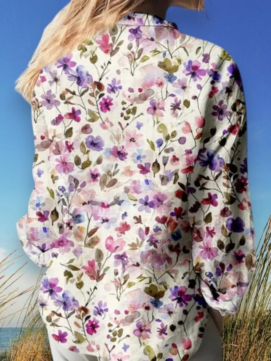 Boho Floral Print Shirt