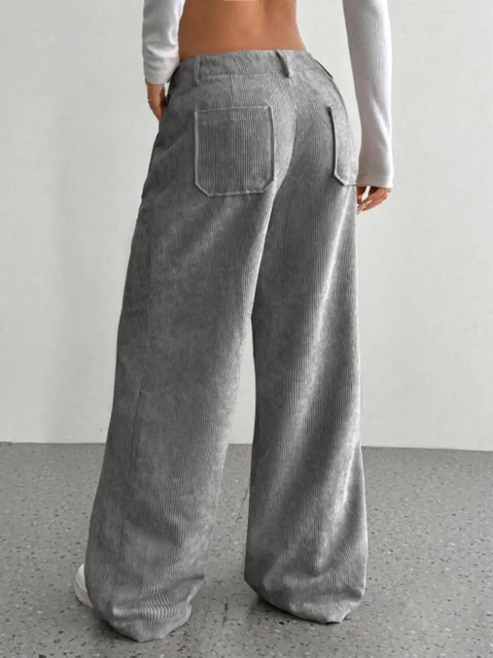 Relaxed Structure Sequin Wide Leg Pocketed Pants