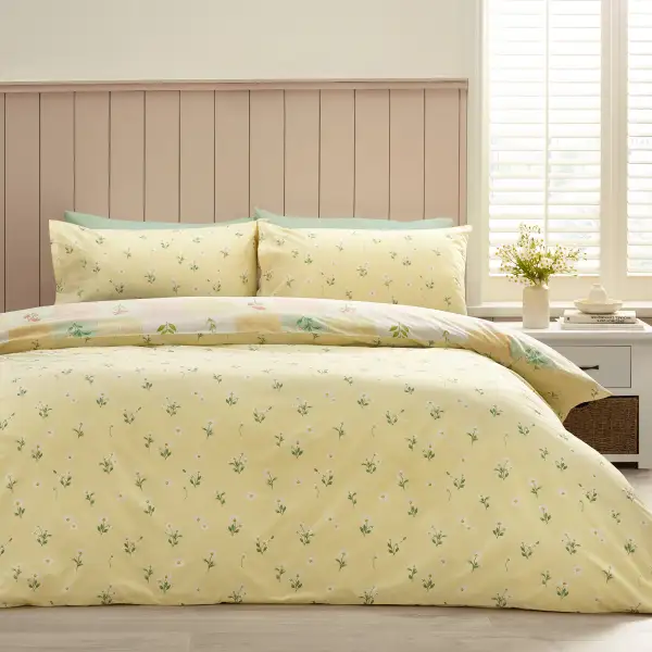 Fresh Bedroom Reversible Floral Cotton Duvet Cover Set