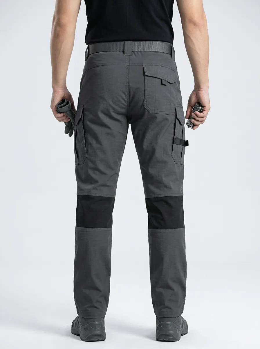 Field-Ready Reinforced Knee Multi Pocket Design Men's Work Pants