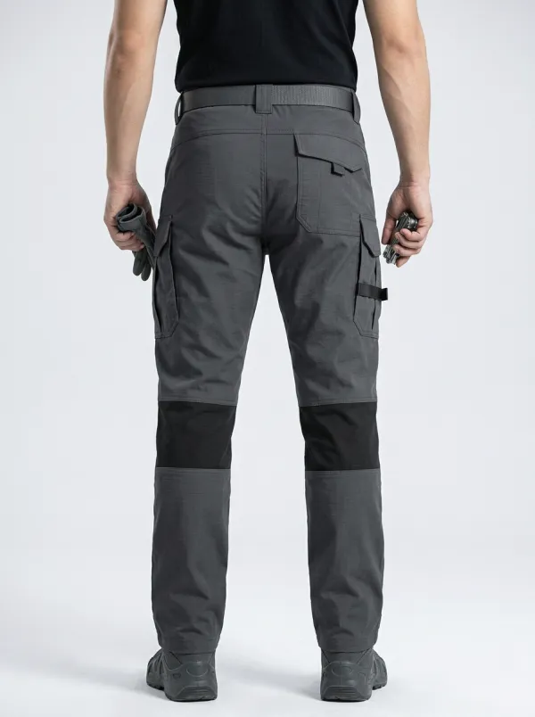 Field-Ready Reinforced Knee Multi Pocket Design Men's Work Pants