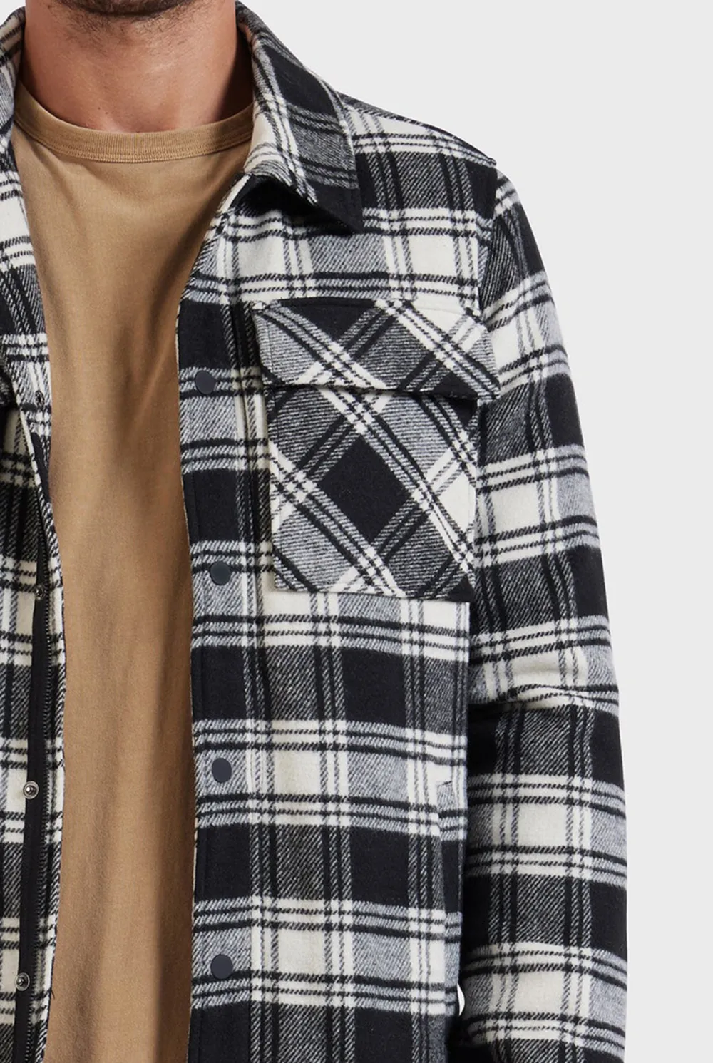 Classic Plaid Flannel Casual Shirt Jacket