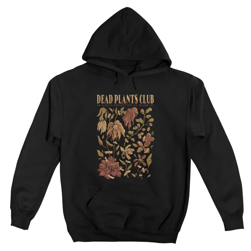Men's Playful Plant-Themed Print Hoodie