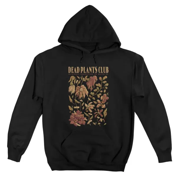 Men's Playful Plant-Themed Print Hoodie