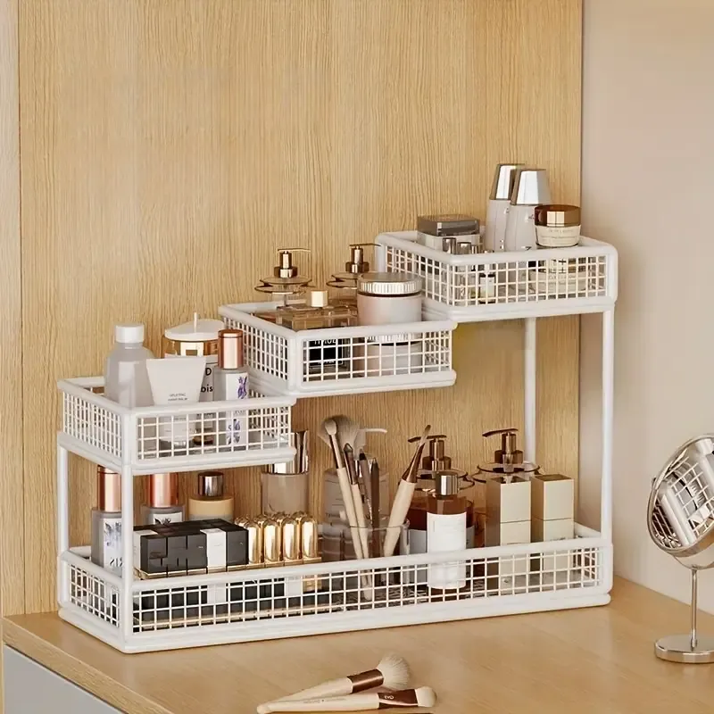 Multi-Tier Cosmetic Organizer with Transparent