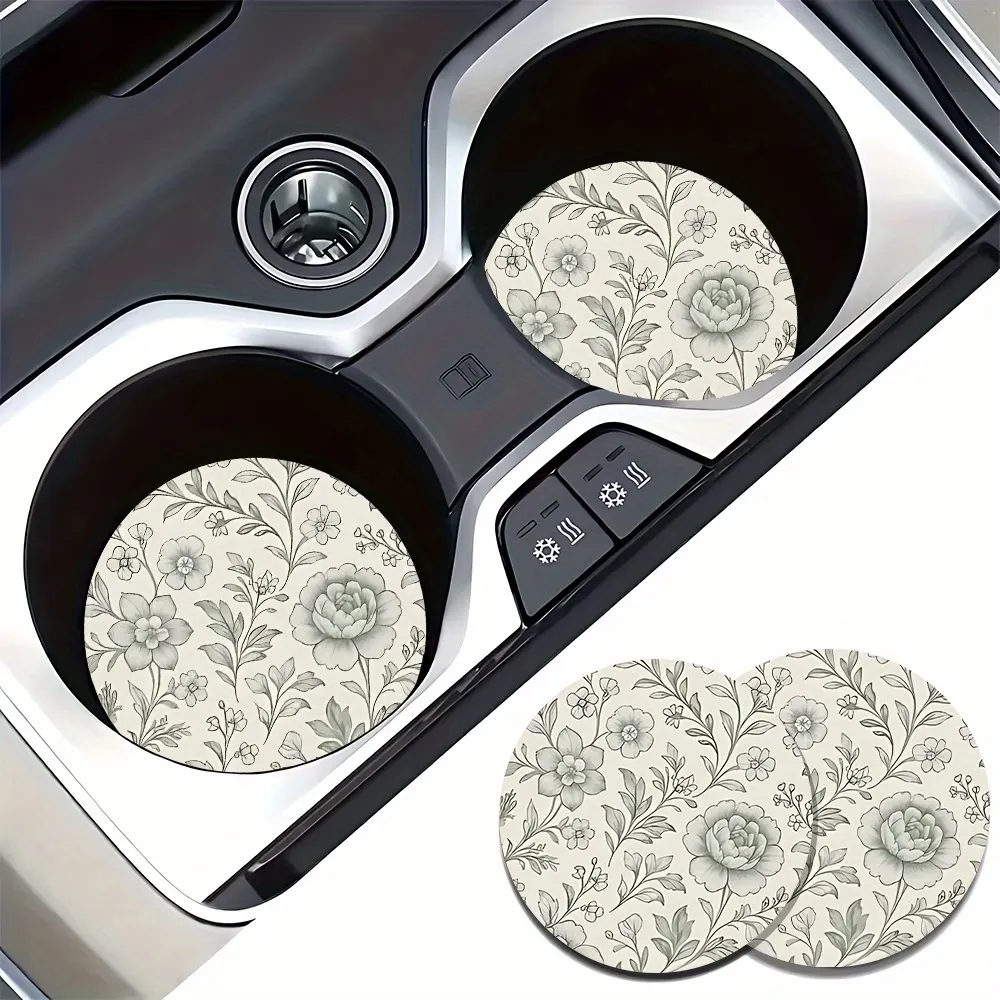 Vintage Floral Car Coasters