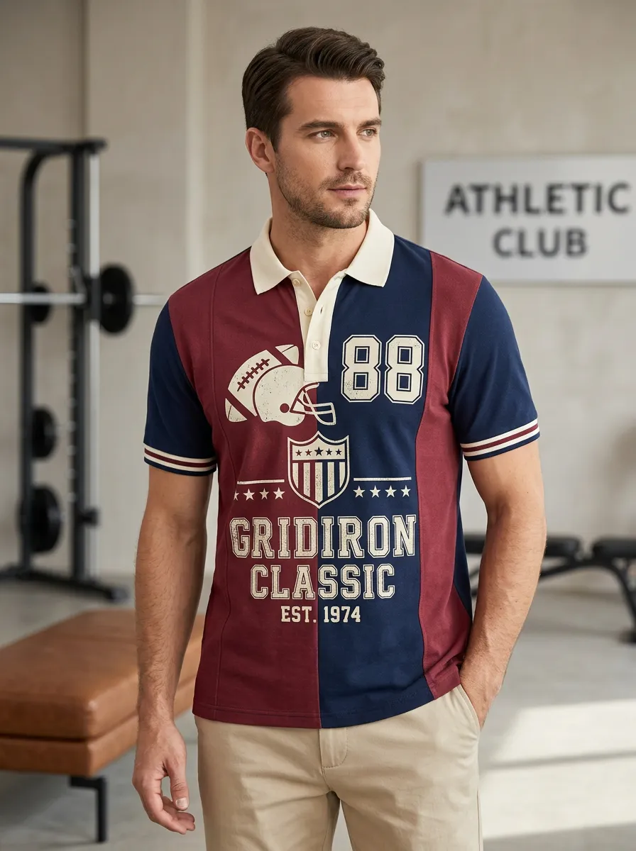 Men's Everyday Gridiron Helmet Polo Shirt