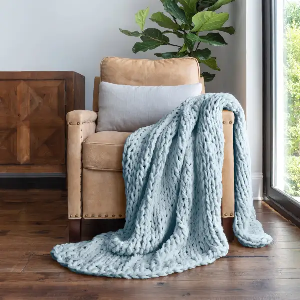 Chunky Knit Throw Blanket