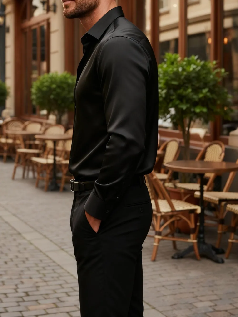 Men's Button-Front Casual Shirt