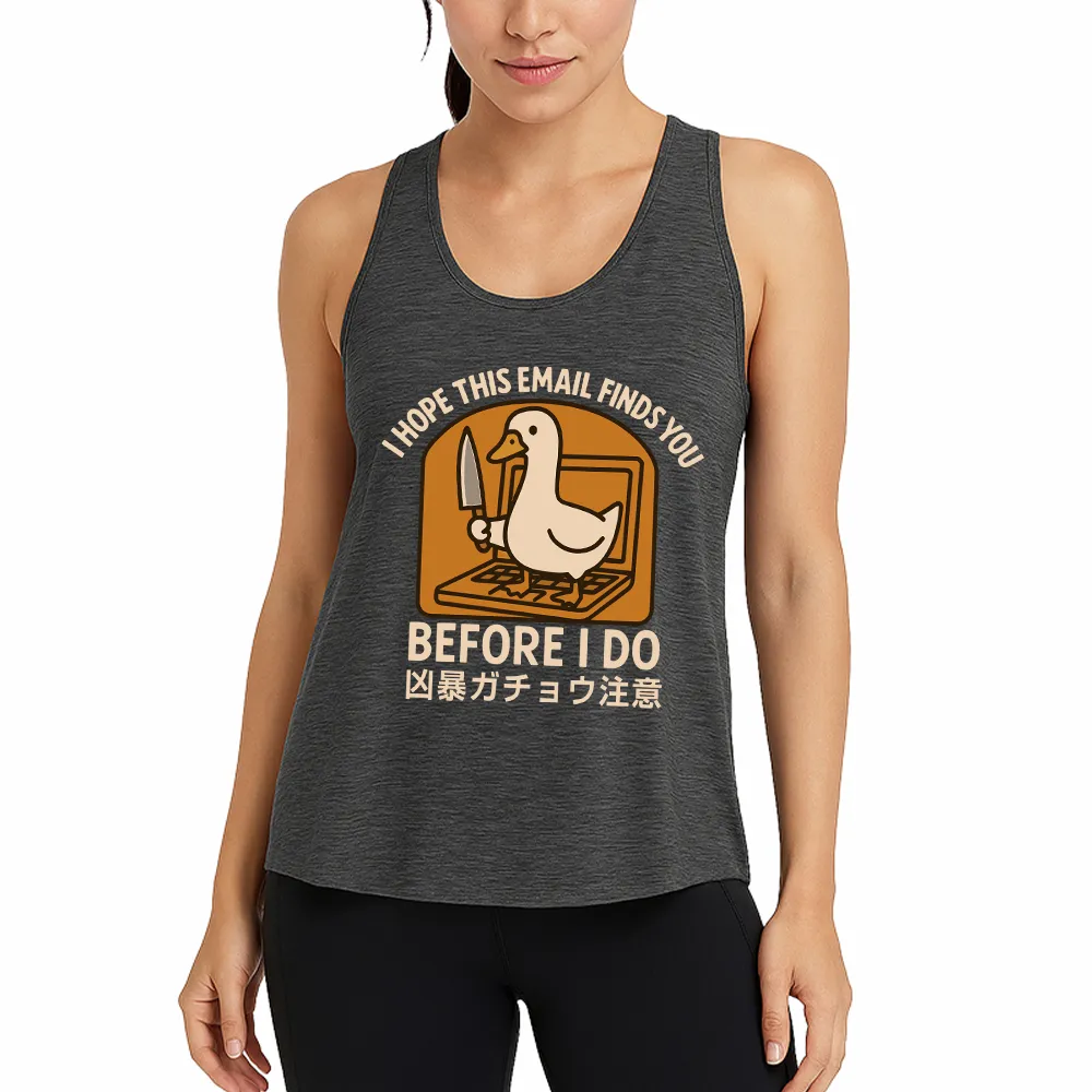 Goose With Knife Athletic Tank