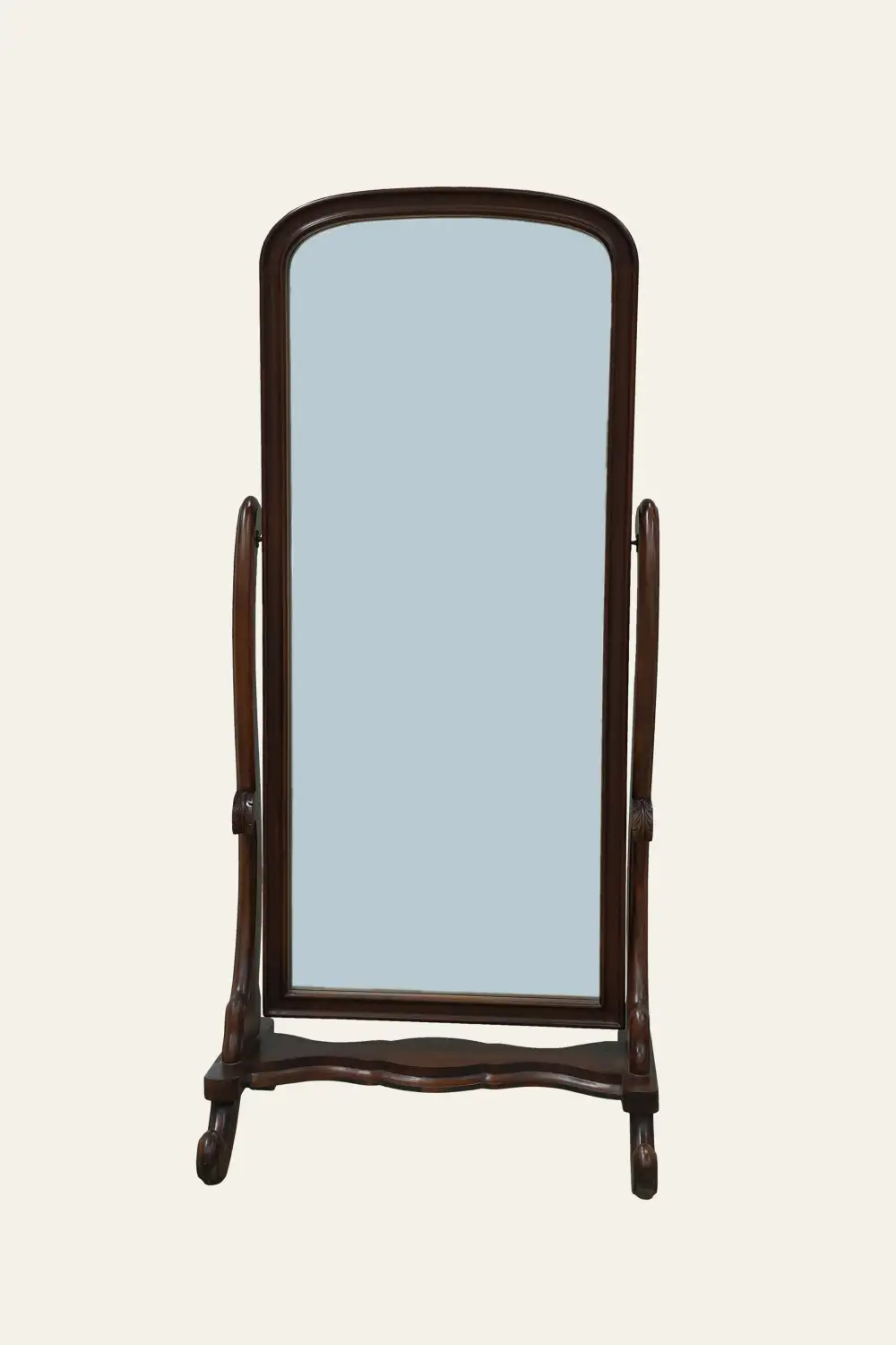 Scroll Base Full Length Cheval Mirror