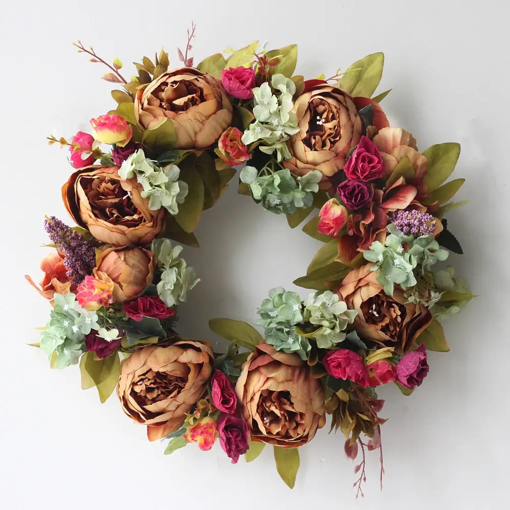 Floral Artificial Round Decorative Botanical Accent