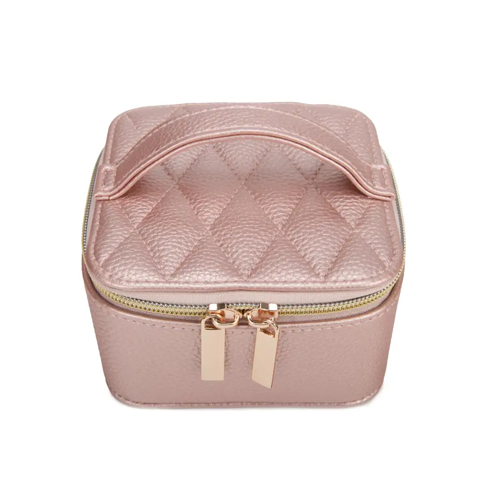 Leah Quilted Travel Jewelry Box