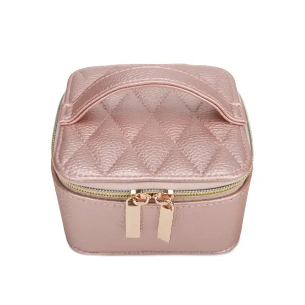Leah Quilted Travel Jewelry Box