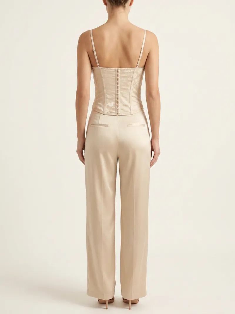 Elegant Floral Women's Corset Top