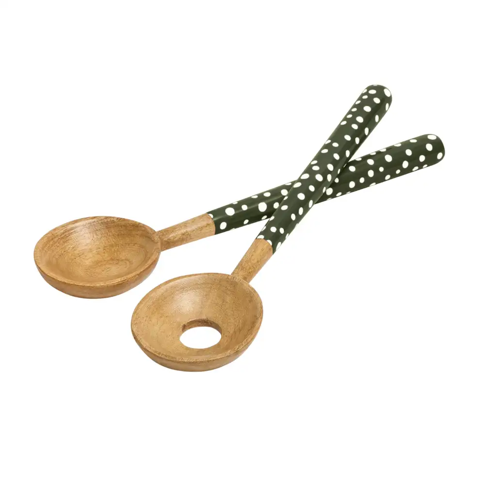 Mango Wood Salad Servers for Shared Dining