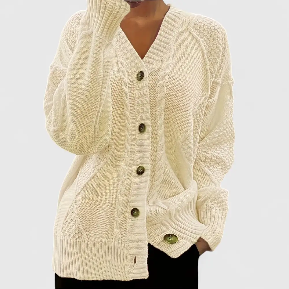 V-Neck Relaxed Cardigan