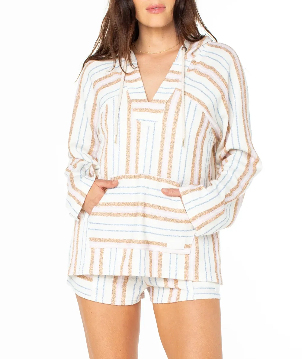 Wild Striped V-Neck Sweatshirt