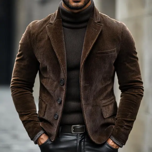 Corduroy Textured Tailored Blazer