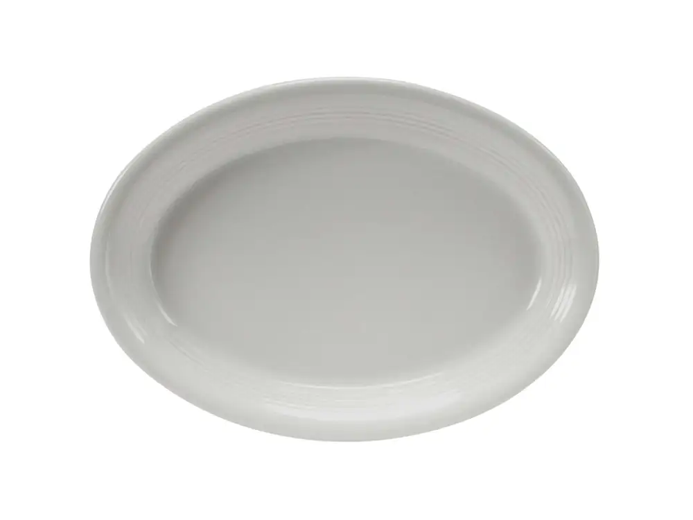 Concentric Pattern Oval Service Platter