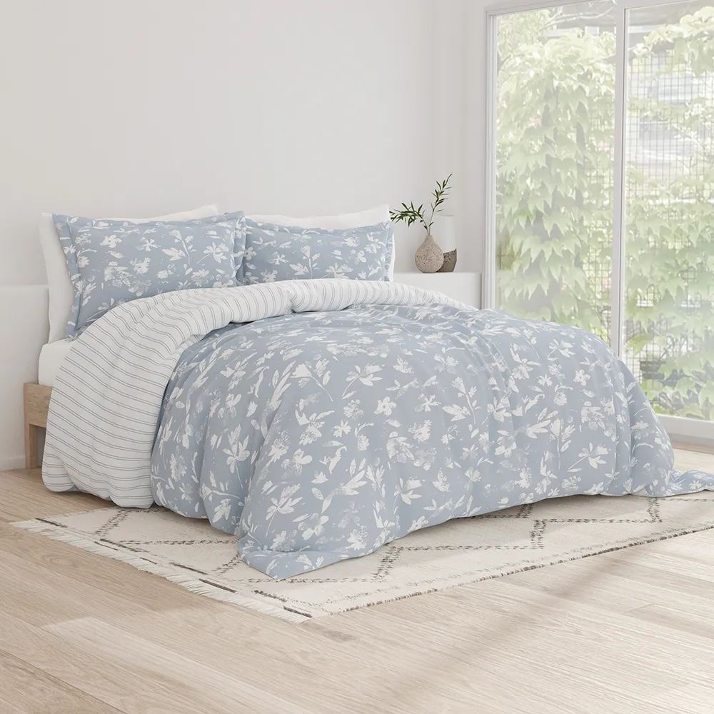 Country Home Pattern Reversible Duvet Cover Set