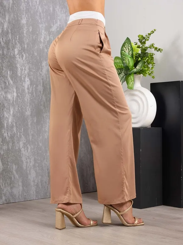 Double Waistband Loose Pants