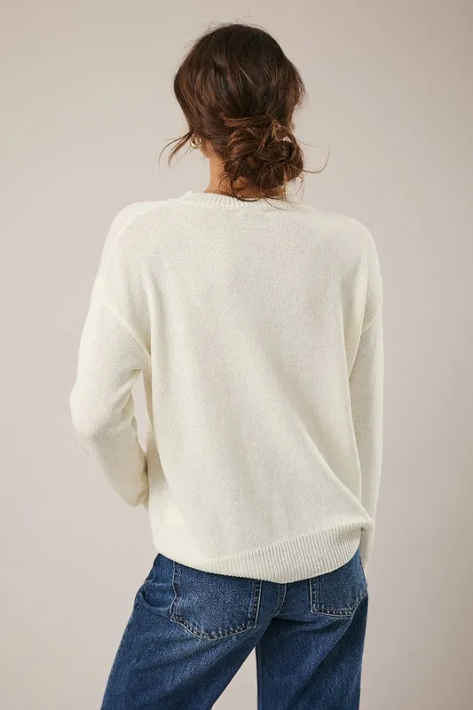 Soft Layer Cream Relaxed Tee