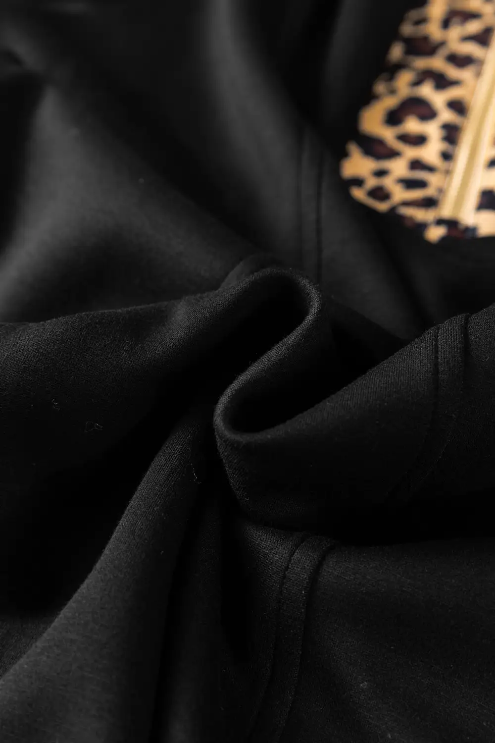 Finish Animal Print Patchwork Zip Front Mini Dress