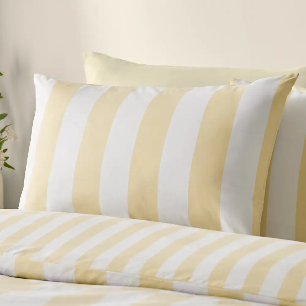 Fresh Bedroom Reversible Stripe Cotton Duvet Cover Set