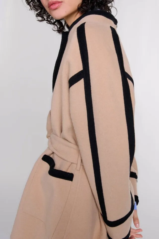 Single-Breasted Polyester Relaxed Jacket