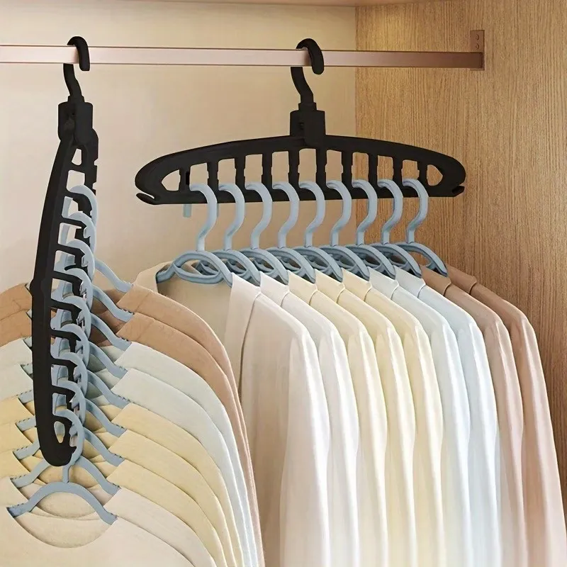 Foldable Multi-Hook Clothes Hanger