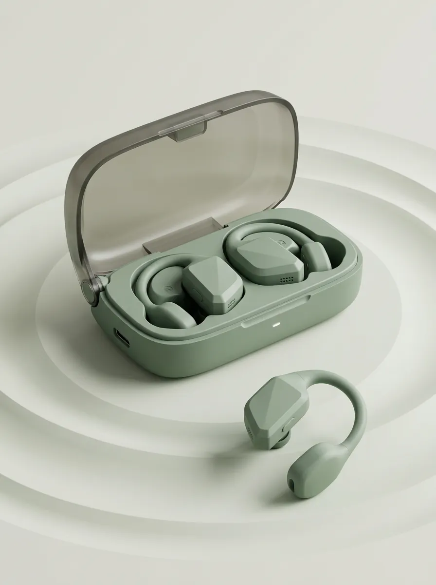 Compact Geometric Wireless Earbuds