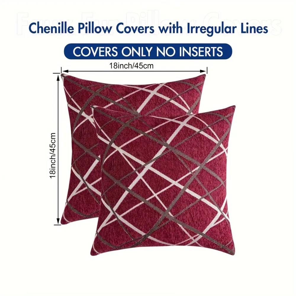 2 Pcs Geometric Pattern Decorative Pillow
