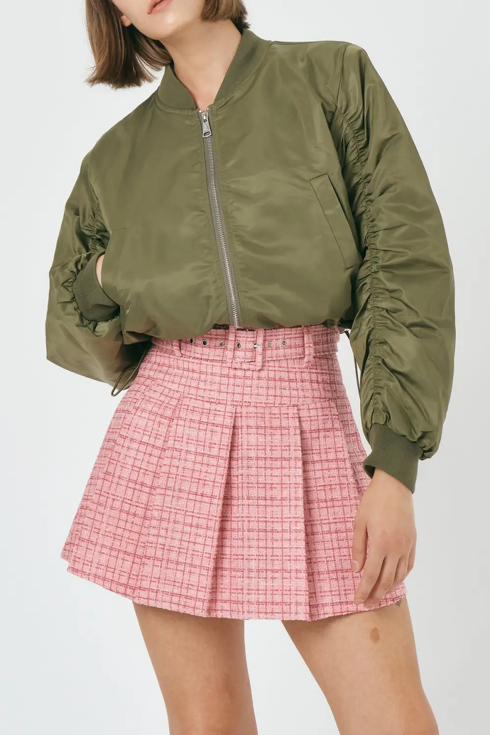 Ruched Sleeve Jacket