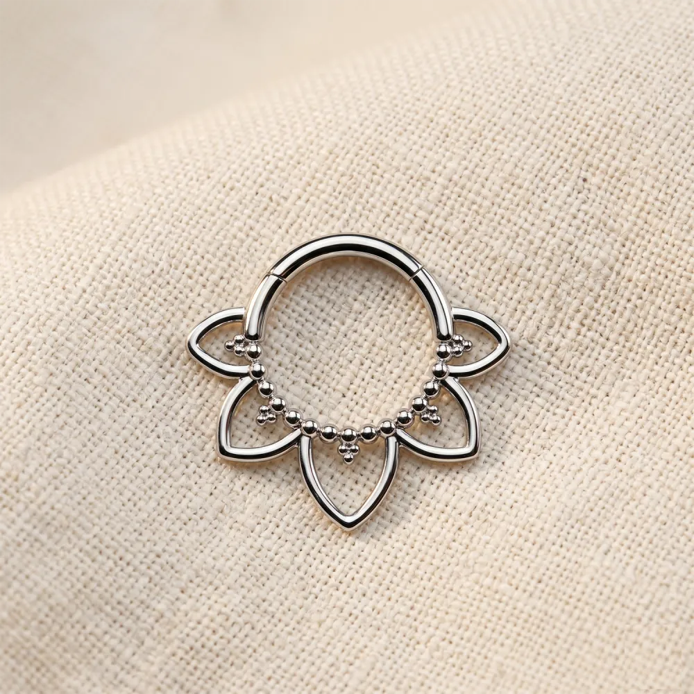 Titanium Surgical-Steel Clicker Hoop Ring