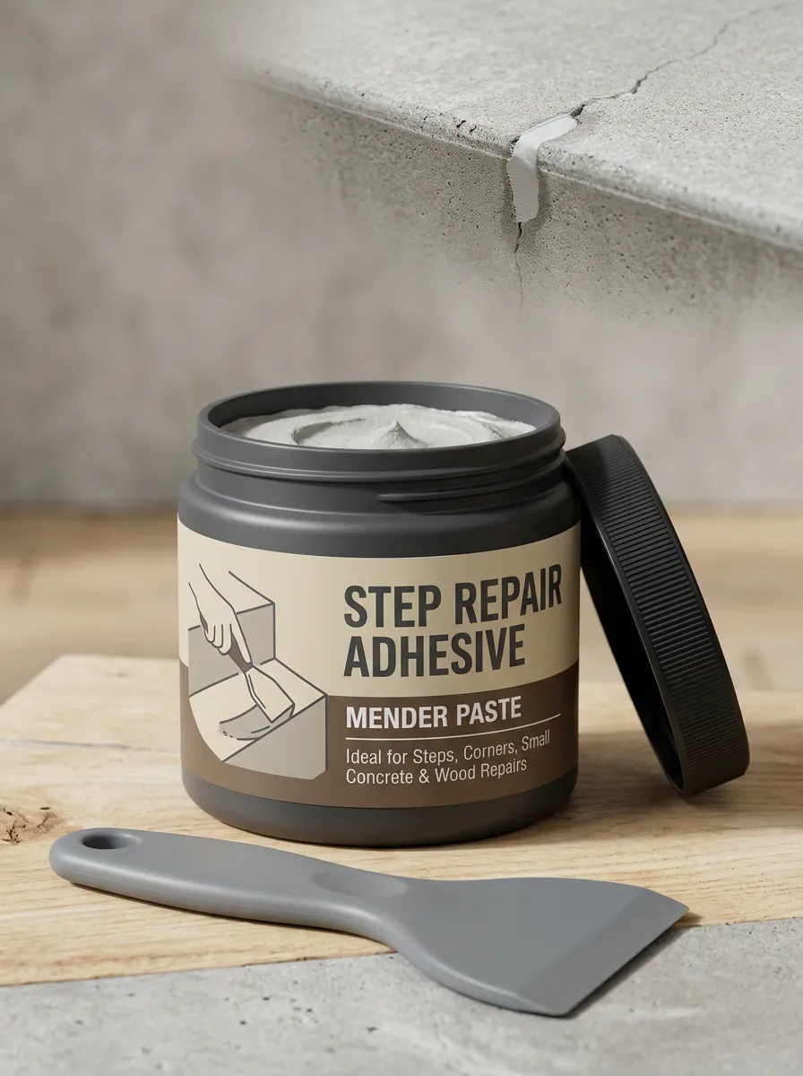 DIY Concrete Paste Step Repair Adhesive
