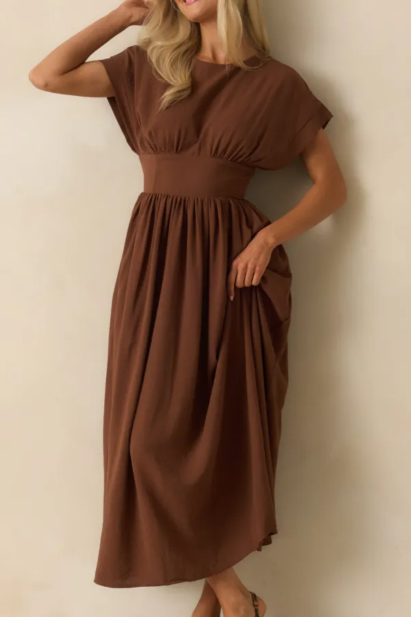 Short Sleeve Promised Maxi Dress