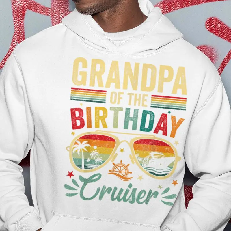 Grandpa Of The Birthday Cruiser Sunglasses Cruise Vintage Hoodie