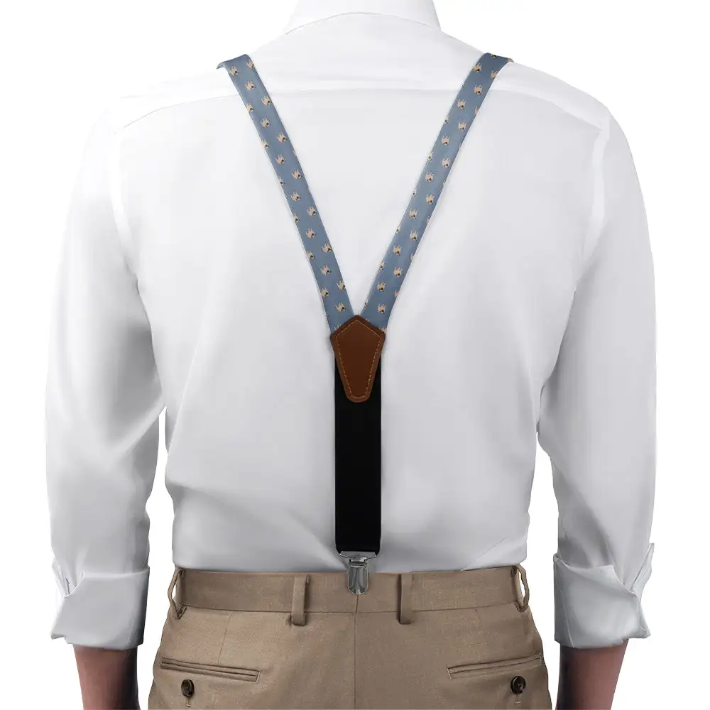 Pug Dog Theme Suspenders