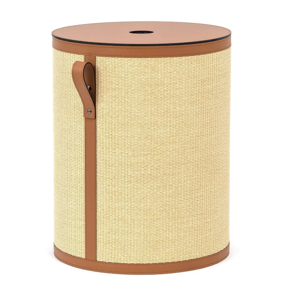 Straw Round Laundry Basket