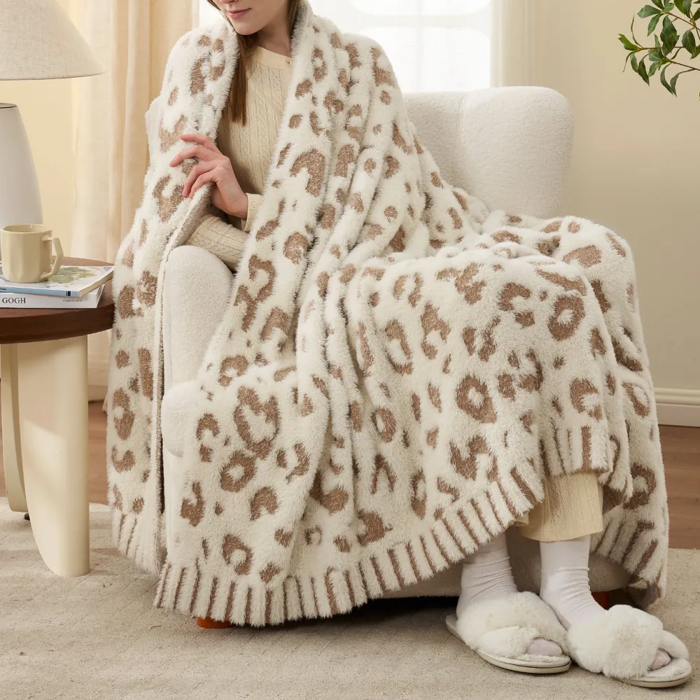 Fluffy Leopard Blanket